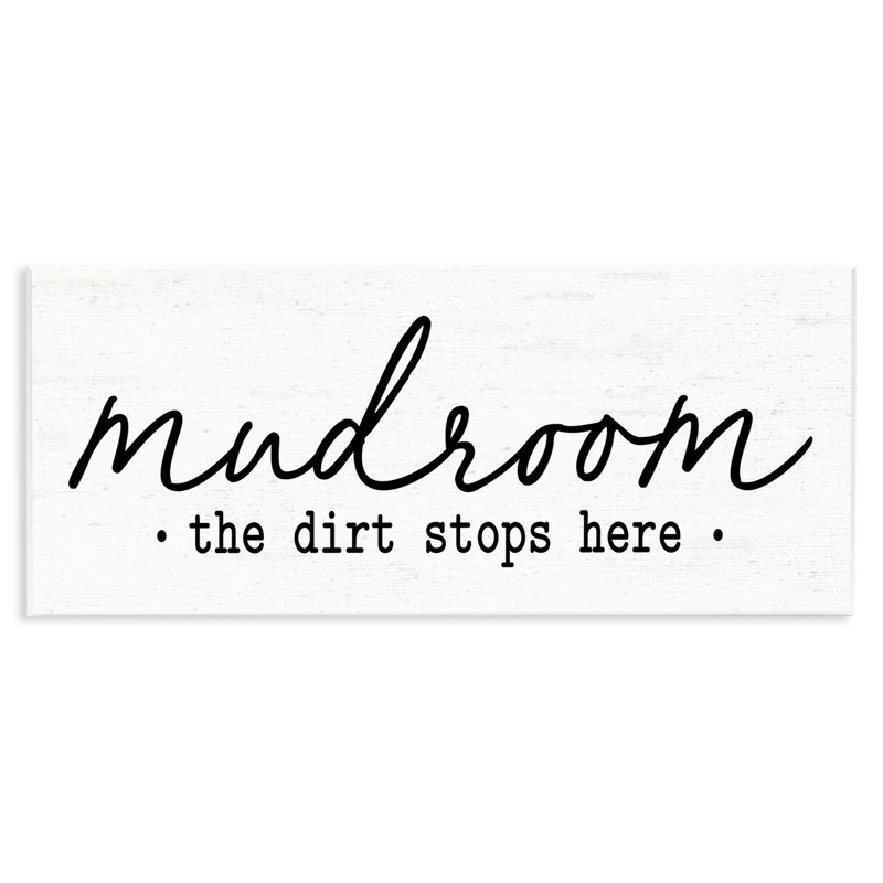 Plaque murale Mudroom Script Dirt Stops Here