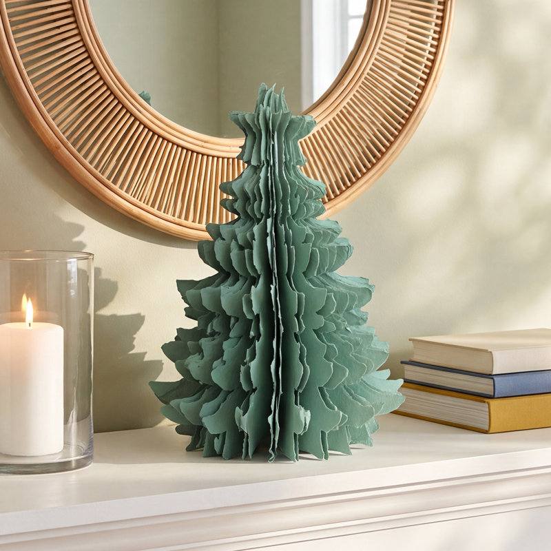 Handmade Recycled Paper Folding Tree