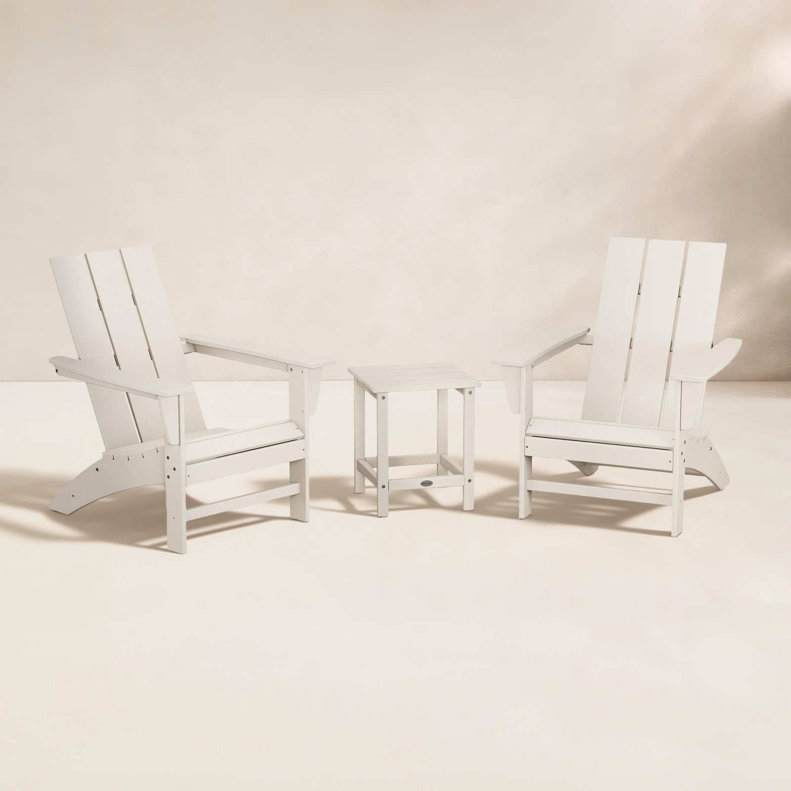 Modern Adirondack 3 Piece Seating Group, Sand