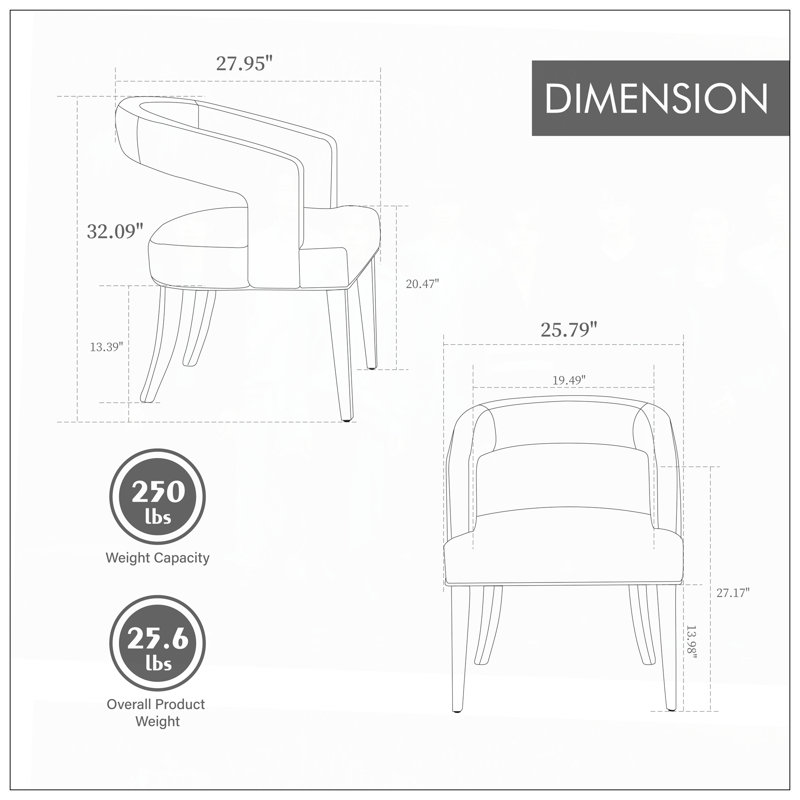 Fauteuils d'appoint, Velours gris velours