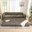 Canapé modulaire en L brun à assise large pour l'heure du thé comprimé dans un espace de style moderne - salon efficace