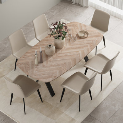 Modern Rectangular MDF Dining Table Set