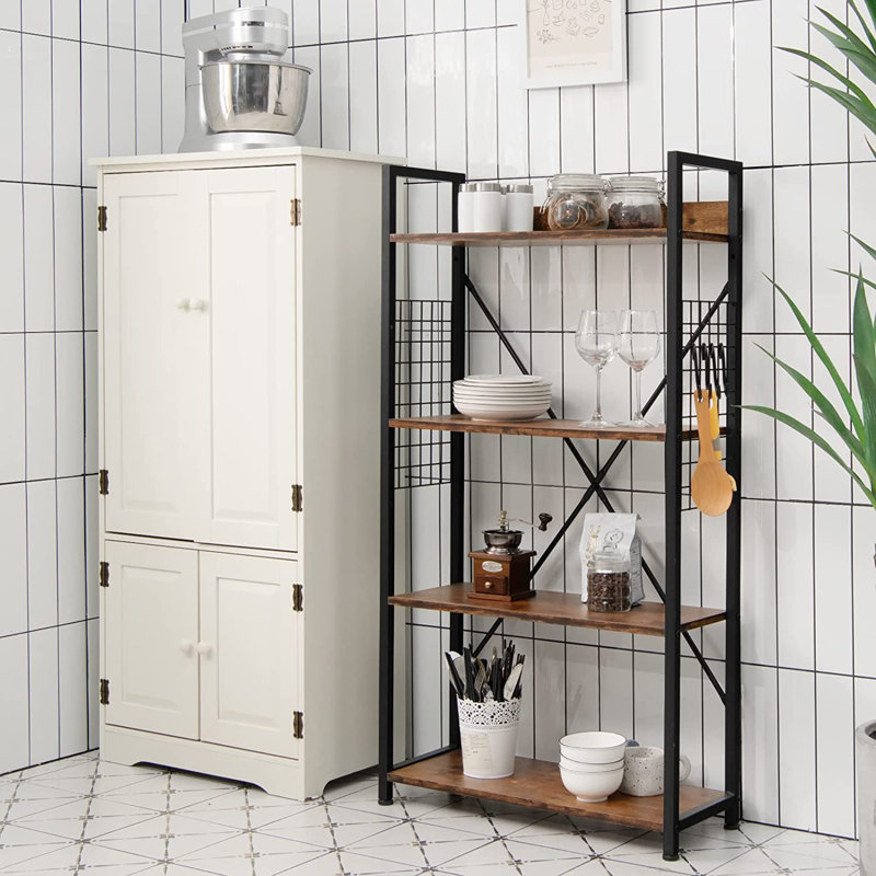 119.5cm H x 64cm W Iron Open Shelf Bookcase