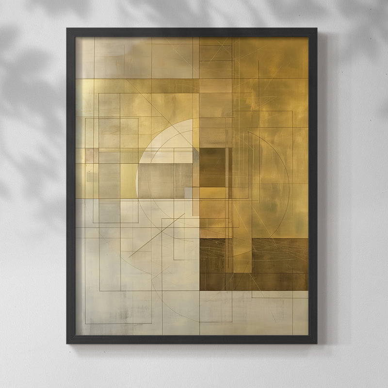 Série ABSTRACT Cxxiv - reproduction encadrée de qualité supérieure - prête à être accrochée - aucun clou requis