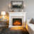 23" Electric Fireplace Insert - Ultra Thin Wall Heater With Realistic Log Flame, Remote Control & Timer, Overheating Protection