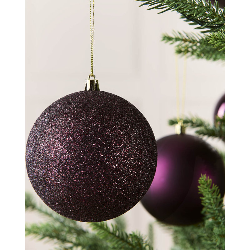 11cm Polystyrene Bauble, 11 cm H x 9.9 cm W x 9.9 cm D, Purple, 9