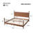 Harlow Modern Farmhouse Poplar Wood Bed Frame with Spindle Headboard and Slat Support-125959298