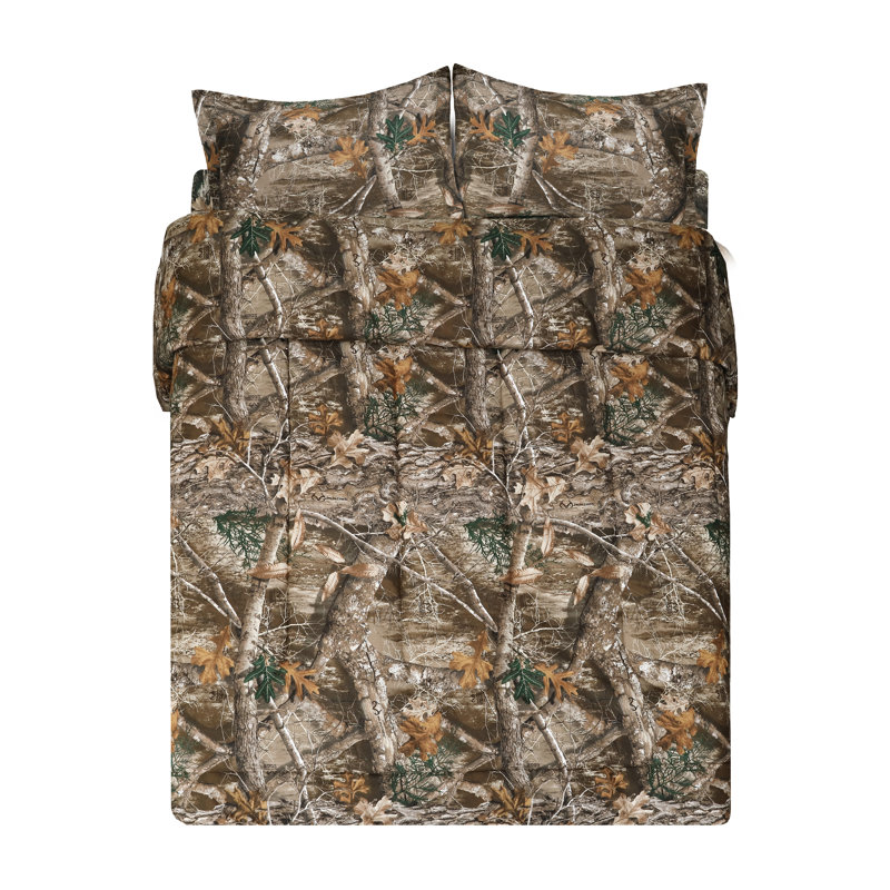 Realtree Edge Camo Comforter Set  Microfiber Rustic Farmhouse Bedding with Pillow – Hunting Cabin Lodge Bed Set Perfect for Camouflage Bedroom