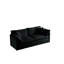 Canapé modulaire moderne, siège très profond 3 pièces pour salon, siège surdimensionné avec siège et canapé modulaire en chenille noire