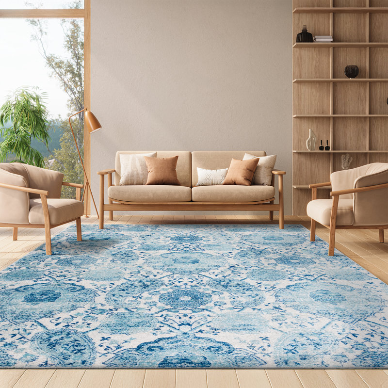 Tapis performance à motif cachemire Mitch, Rectangle 8 pi x 10 pi