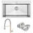 33" x 22" Drop-In Kitchen Sink with Faucet