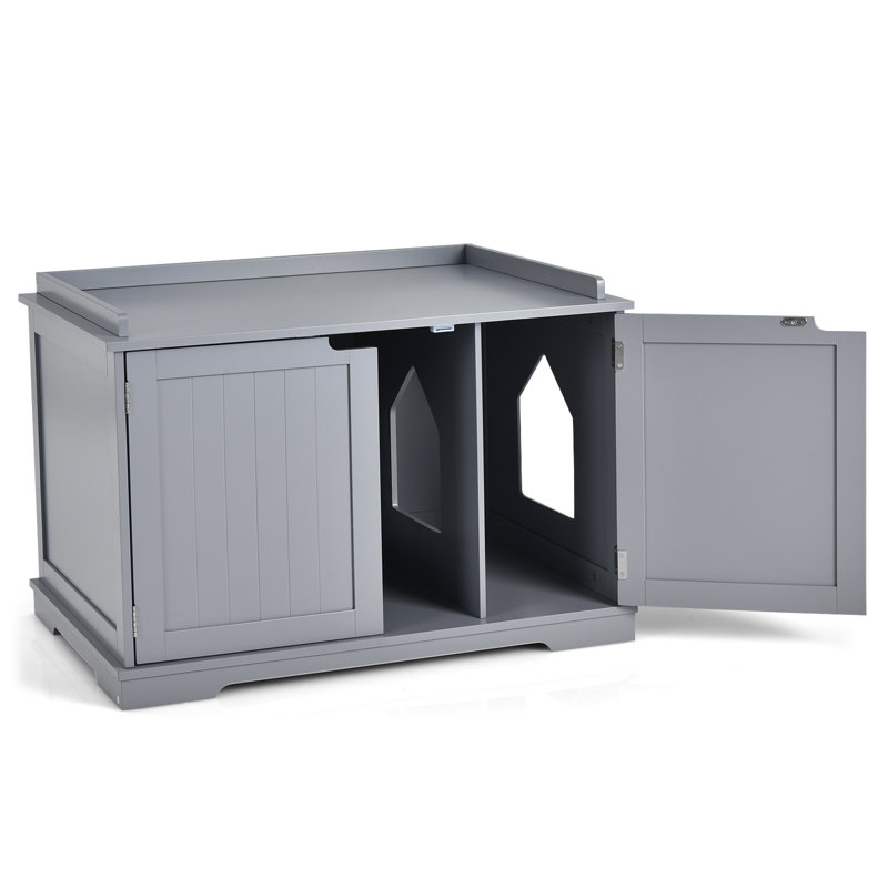 Landon Wood Enclosed Litter Box Enclosure