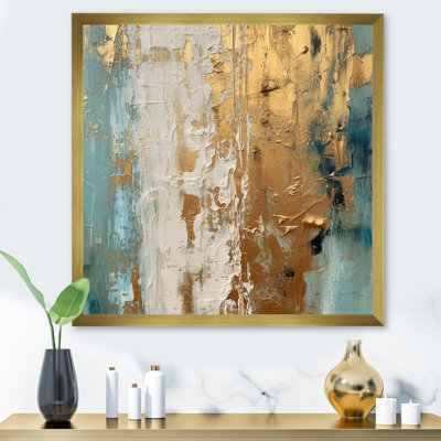 Abstract Wall Art, Minimal Gilded Modern Decor - Gilded Daydreams VII