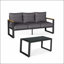 Ensemble de canapé d'extérieur 2 pièces 3 pièces, mobilier de patio en aluminium toutes saisons 75 pouces avec table basse
