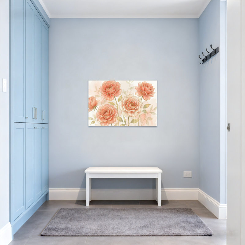 «Plants & Flowers Rose», impression à motif floral, H 12 po x l 18 po