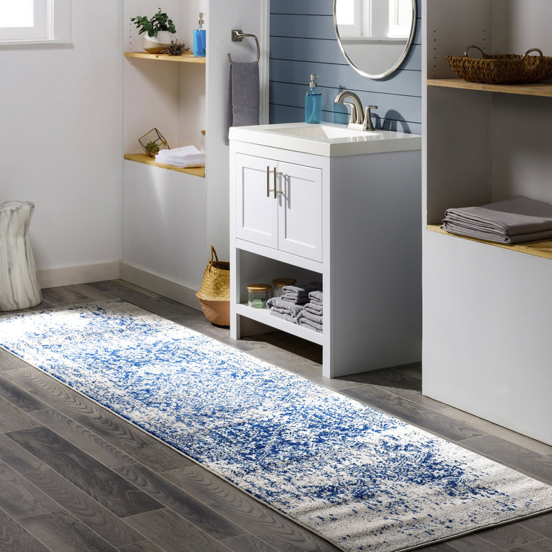 Selen Manitou Dark Blue/Gray Rug, Runner 78 x 220cm