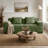 Modular 2 Seat Loveseat Boneless Sofa, Cloud Sectional Couch With Deep Seat, Modern Modular 2-Seat Sofa Couch With Throw Pillows Corduroy Fabric-1442581075