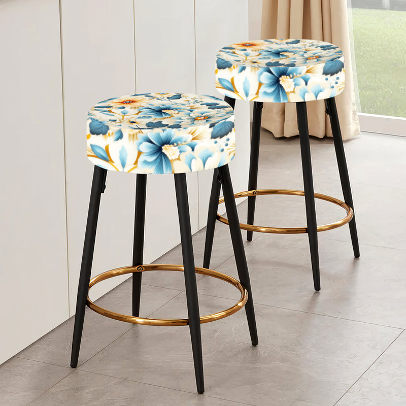 Ensemble de 2 tabourets de bar Blue Timeless Garden Flourish