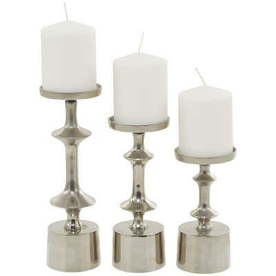 Ensemble de porte-bougie en aluminium