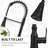 High-arc kitchen faucet with a single-handle pull-down spray head, 2 spray modes, commercial-grade stainless steel kitchen sink faucet, includes a countertop cover, matte black.-122556068