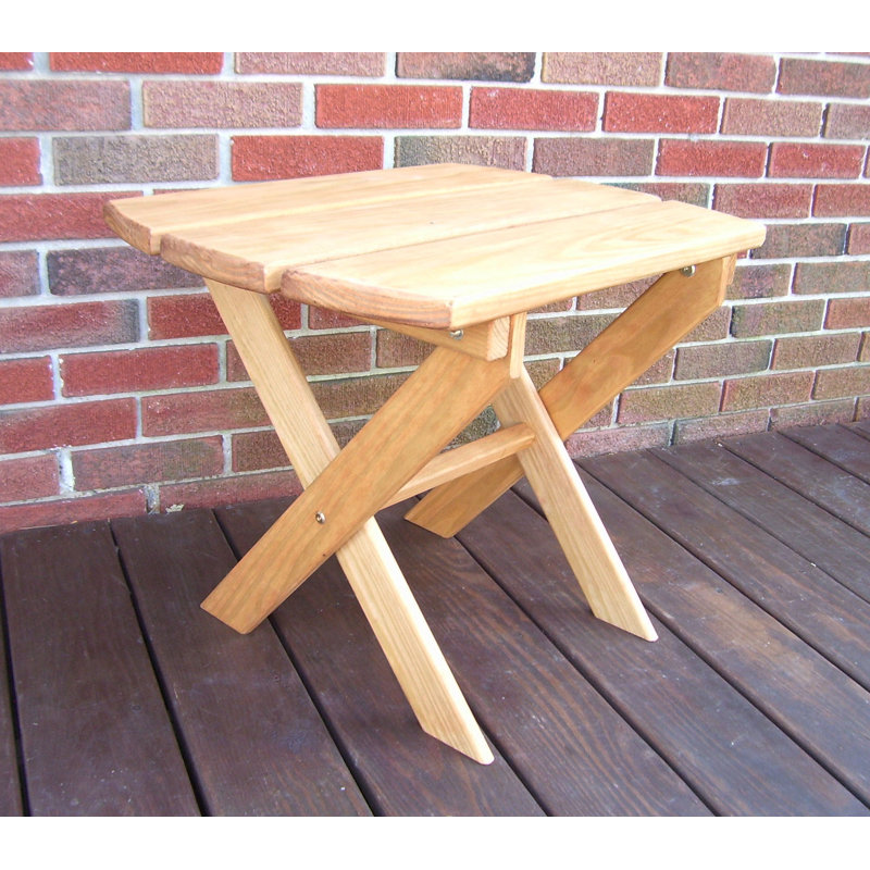Table d'appoint pliante en bois Anika de H 24 po x l 18 po x P 16 po, Cèdre