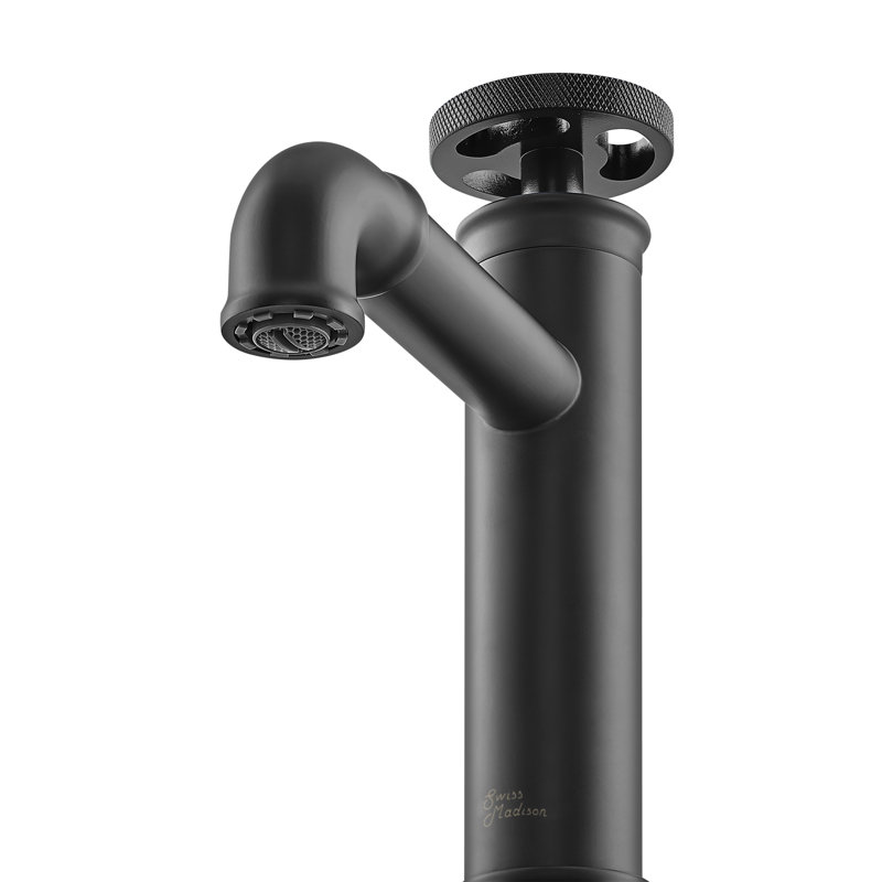 Avallon Single Hole, Single-Handle Wheel, Bathroom Faucet, Matte Black