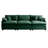 Modern Sofamid-Century  3-Seater Sectional Sofa With 2 Arm Pillows And 3 Throw Pillows, Corduroy Fabric-1362884334