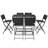 Alisander 6 - Person Metal Patio Dining Set with Rectangular Table-1169601651