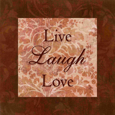" Damask Live Laugh Love "