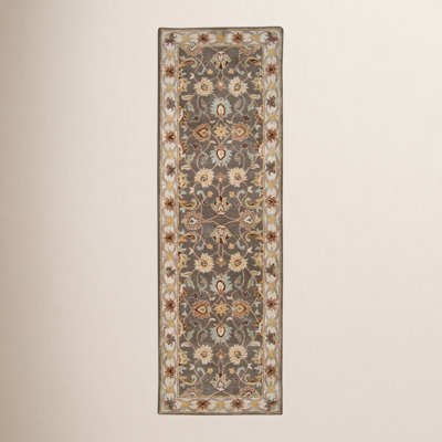 Arden Charcoal Beige Yellow Hand-Tufted Wool Rug