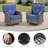 6-Piece Patio Furniture Set, All-Weather Outdoor Seating Set With Swivel Glider Chairs & Coffee Table-1469237380