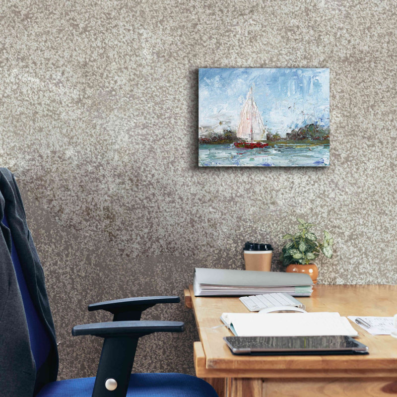 "Breakwater Bay" Here We Go A Sailing "par Kamdon Kreations, estampe numérique sur toile, H 12 po x l 16 po x P 0,75 po