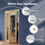 Pine Wood Unfinished 1 Lite Mirror Bi-Fold Door With Hardware Kit-106950897