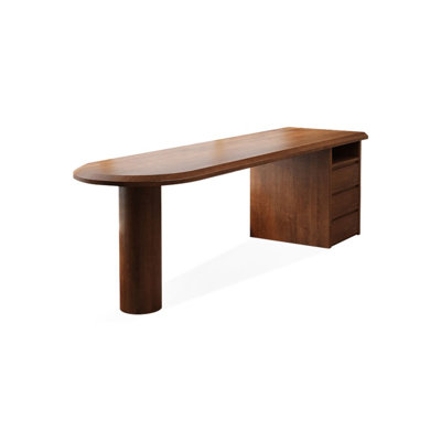 Walnut Half-circle Solid Wood Writing desk