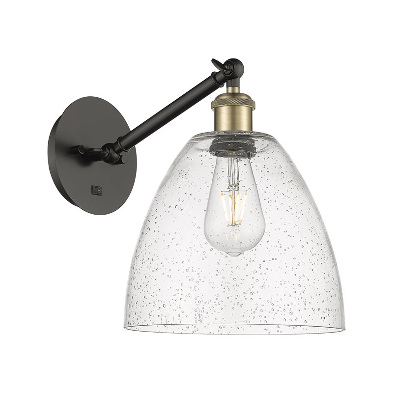 Ballston - Bristol - 1 Light Adjustable Sconce, Black Antique Brass, Seedy