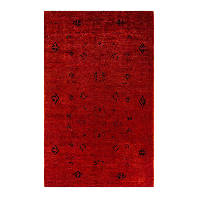 Tapis rouge nouvel âge 6 pi 1 po x 9 pi 10 po Dacre