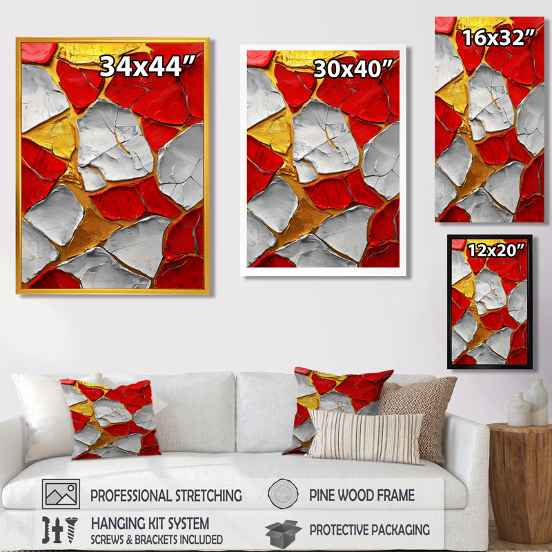 Slawson - Art mural abstrait, salon, Toile tendue, Ne s’applique pas, H 20 po x l 12 po