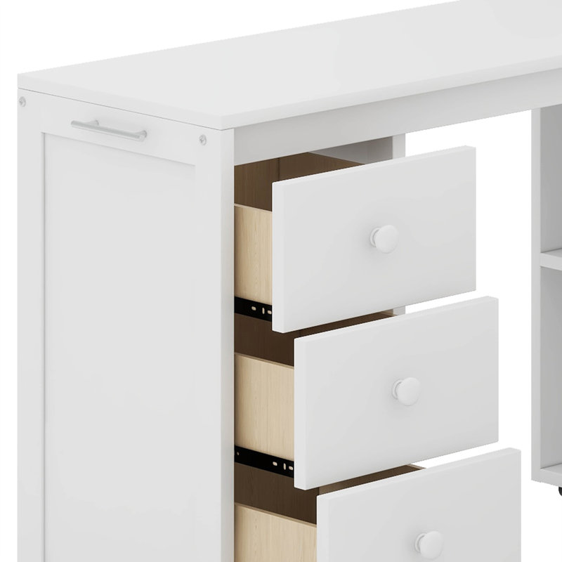 Lit mezzanine simple pour lit simple avec bureau coulissant et armoire de rangement, cadre de lit mezzanine en bois à fonctions multiples avec tablettes et tiroirs de rangement