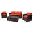 Dark Brown Frame/Orange Cushion is out of stock selected