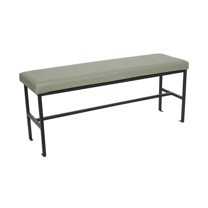 Meghan Restaurant Quality Bench with Grade 4 Vinyl Upholstery, Olive Gray