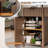 58" Fluted Home Office Desks With Storage, Modern Executive Desk Computer Desks With 5 Drawers & Cabinet, Wood Work Desk File Drawer For Office, Bedroom, Study, Living Room-264303430