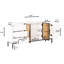 White Buffet Cabinet With 3 Drawers And Storage Doors, For Kitchen Use Living Room