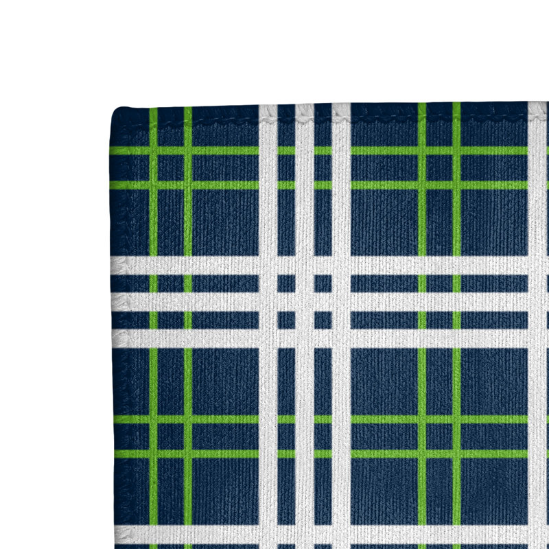 Tapis à carreaux bleu, Rectangle 2 pi x 3 pi