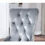 Glam Flannelette 2Pcs Chaises de salle à manger rembourrées en acrylique capitonnées