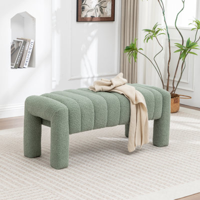 Channel Tufted Upholstered Bedroom Bench
