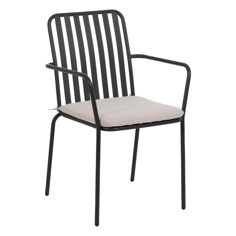 Almeric 41.5cm H Stacking Armchair in Black