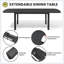 Table de salle à manger extensible en aluminium 94,5 "L