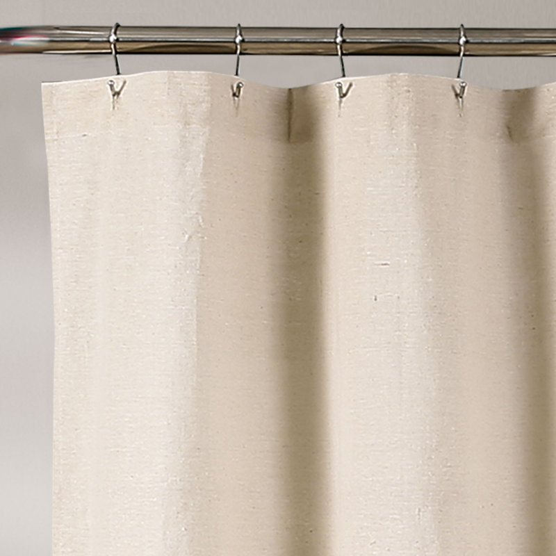 Rideau de douche simple Beckham, Beige / blanc, H 78 po x l 72 po