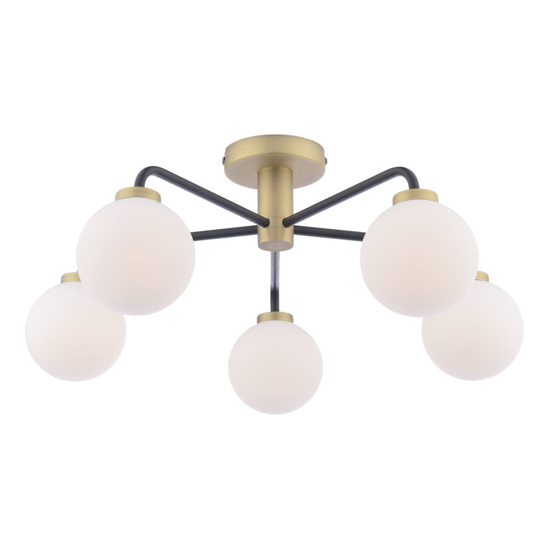Flush Mount, 17" H x 53" W x 53" D, 5