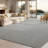Bedsure 6'X 9' Plush Imitation Faux Wool Area Rug – Premium Soft Natural Ivory Carpet, Pet Friendly Machine Washable, All-Season Cozy Comfort For Living Room, Bedroom & Home Decor-128902259-128902256